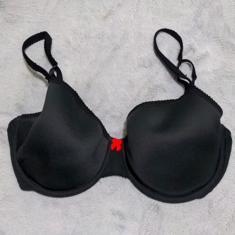 B Tempt'd Black 36DD Bra EUC Lightly Lined Mesh Inner Cup Slings for lift